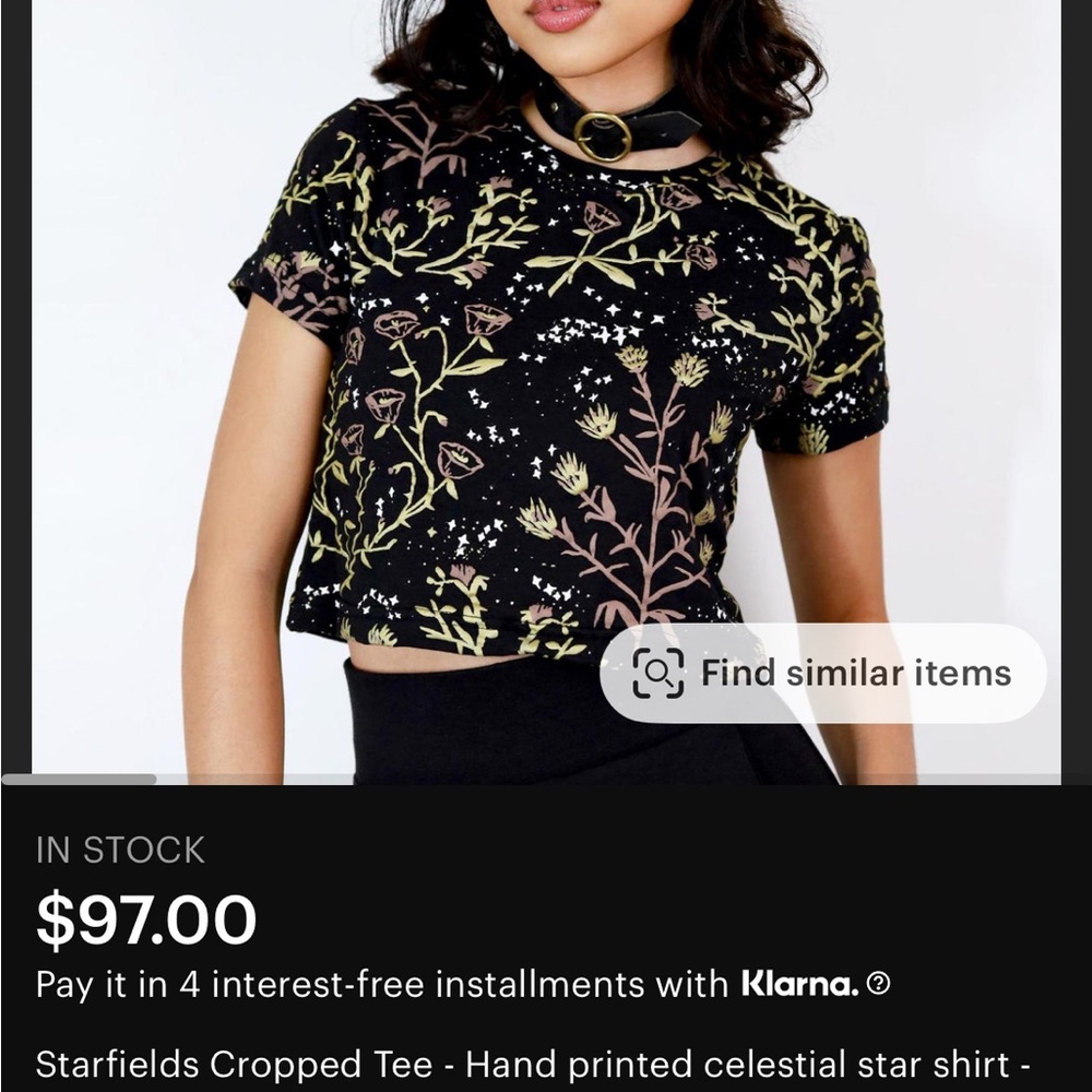Thief & bandit belladonna crop tee- large